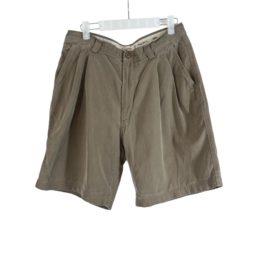 Tommy Bahama Dark Khaki Pleated Flat Front Shorts